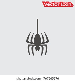 Spider icon isolated sign symbol and flat style for app, web and digital design. Vector illustration.