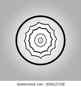 spider icon or logo design. Black silhouettes of spiders and spider webs. Halloween elements isolated on white background. Vector illustration