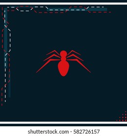 Spider icon. Spider logo illustration.
