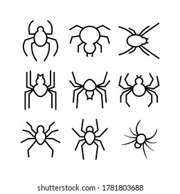 spider icon or logo isolated sign symbol vector illustration - Collection of high quality black style vector icons
