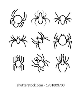 spider icon or logo isolated sign symbol vector illustration - Collection of high quality black style vector icons
