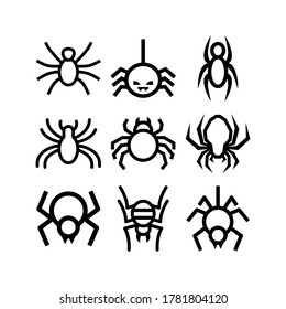 spider icon or logo isolated sign symbol vector illustration - Collection of high quality black style vector icons
