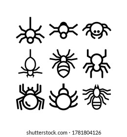 spider icon or logo isolated sign symbol vector illustration - Collection of high quality black style vector icons
