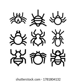spider icon or logo isolated sign symbol vector illustration - Collection of high quality black style vector icons
