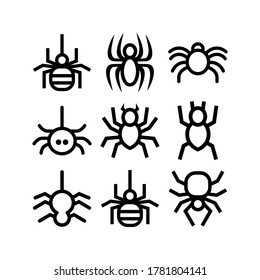 spider icon or logo isolated sign symbol vector illustration - Collection of high quality black style vector icons
