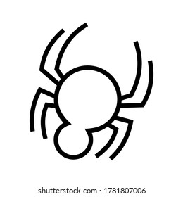 spider icon or logo isolated sign symbol vector illustration - high quality black style vector icons
