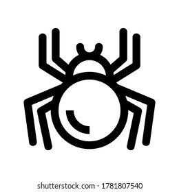 icono de araña o logotipo símbolo de signo aislado ilustración vector ilustración - iconos vectoriales de estilo negro de alta calidad
