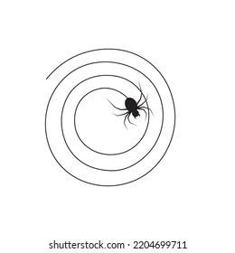 Spider icon logo vector illustration