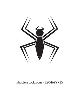 Spider icon logo vector illustration