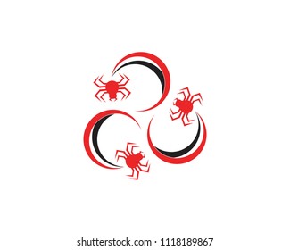 Spider icon logo vector template