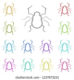 Spider icon in multi color. Simple glyph vector of halloween set for UI and UX, website or mobile application