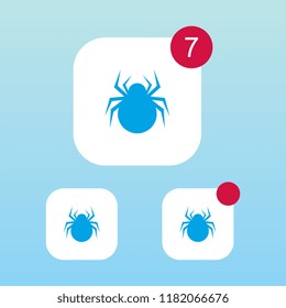 Spider Icon With Notification