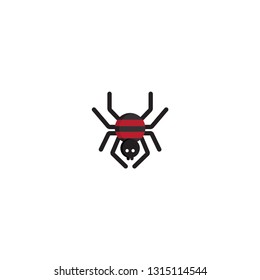 spider icon on a white background