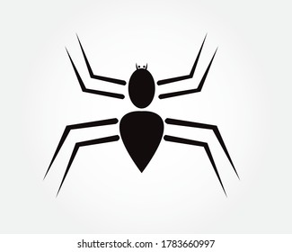 Icono de araña sobre fondo blanco