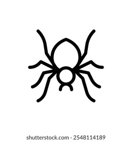 Spider icon Outline set in black and white color