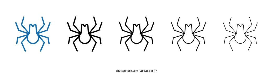 Spider icon Outline vector logo for web ui