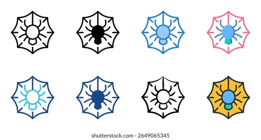 Spider icon set multiple style collection 
