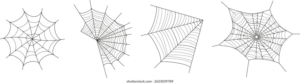 Spider Icon Set – Outline Vector Collection for Web and Design Use