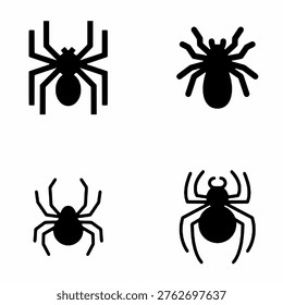 Spider Icon Set Vector Collection