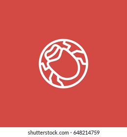 spider icon. sign design. red background