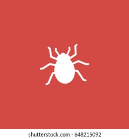 spider icon. sign design. red background