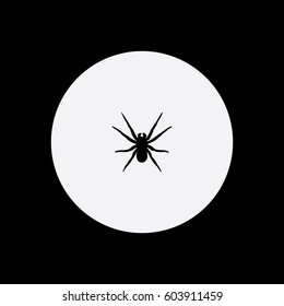 Spider icon silhouette vector illustration


