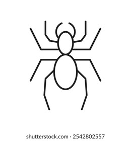 Spider icon simple black line style.