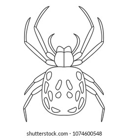 Spider icon. Simple element illustration. Spider symbol design from Insect collection set. Can be used in web and mobile on white background