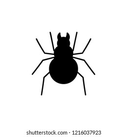 Spider icon. Simple glyph vector of halloween set for UI and UX, website or mobile application