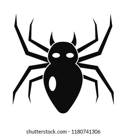 Spider icon. Simple illustration of spider vector icon for web design isolated on white background