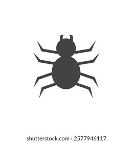 Spider icon Simple thin line flat symbol