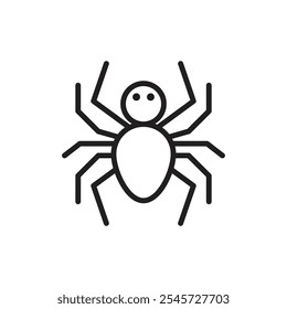 Spider icon Simple thin outline