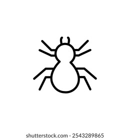 Spider icon symbol collection on white background.