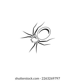 spider icon symbol sign vector