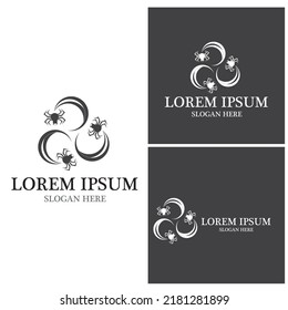 Spider icon and symbol vector template