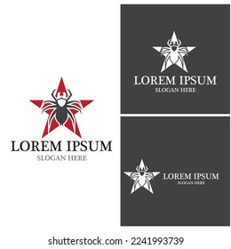 Spider icon and symbol vector template