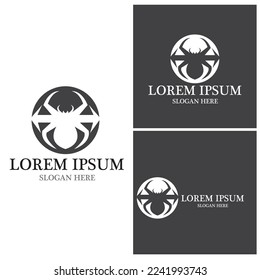 Spider icon and symbol vector template