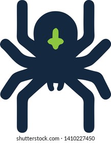 Spider icon in trendy flat style isolated on white background
