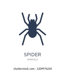 Spider icon. Trendy flat vector Spider icon on white background from animals collection, vector illustration can be use for web and mobile, eps10