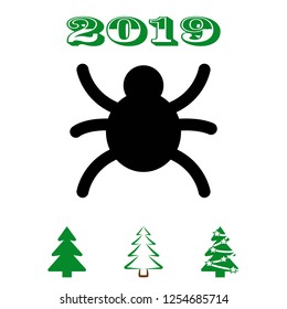 Spider icon vector
