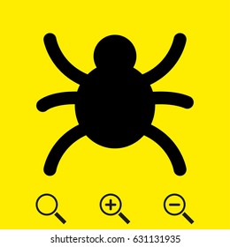 Spider icon vector