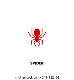 spider icon. spider vector design. sign design. red color