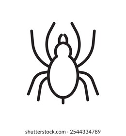 Spider icon Vector flat thin line illustration