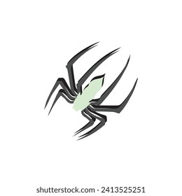 Vector de icono de araña, símbolo animal de Halloween, signo de arácnido, pictograma de insecto, icono de vector de araña aislado