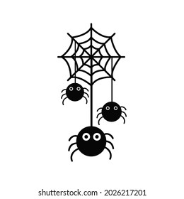 Spider icon vector. halloween illustration sign. web symbol cobweb logo.