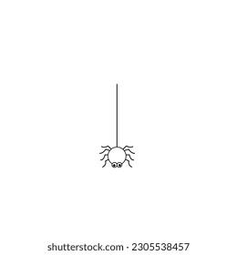 Spider icon vector. halloween illustration sign. web symbol cobweb logo.