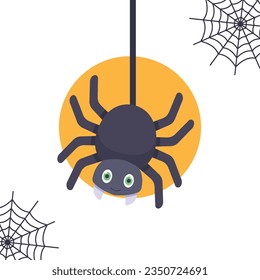 spider icon vector illustration, spider cartoon