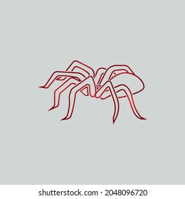 Plantilla de diseño de ilustración vectorial de icono de araña.
