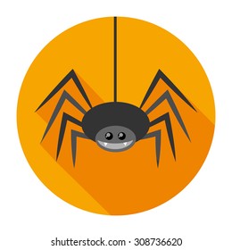 spider icon , vector illustration , flat style