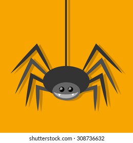 spider icon , vector illustration , flat style